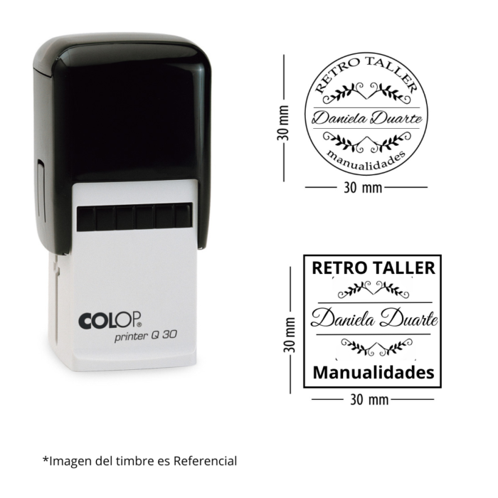 Timbre Automático de Escritorio 30x30 mm