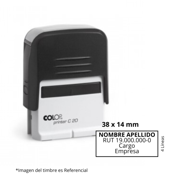 Timbre Automático de Escritorio 38x14 mm